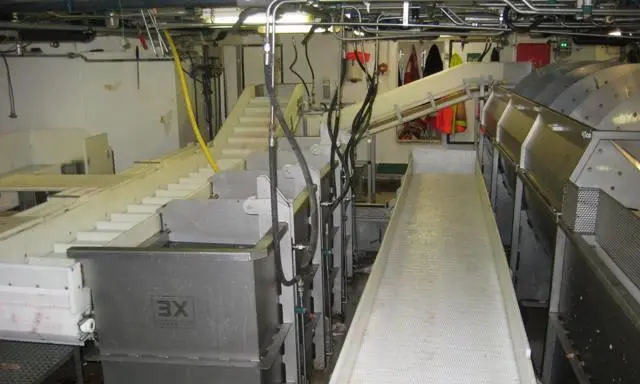 The processing line from 3X Technology installed onboard the whitefish catching longliner Tjaldur SH.