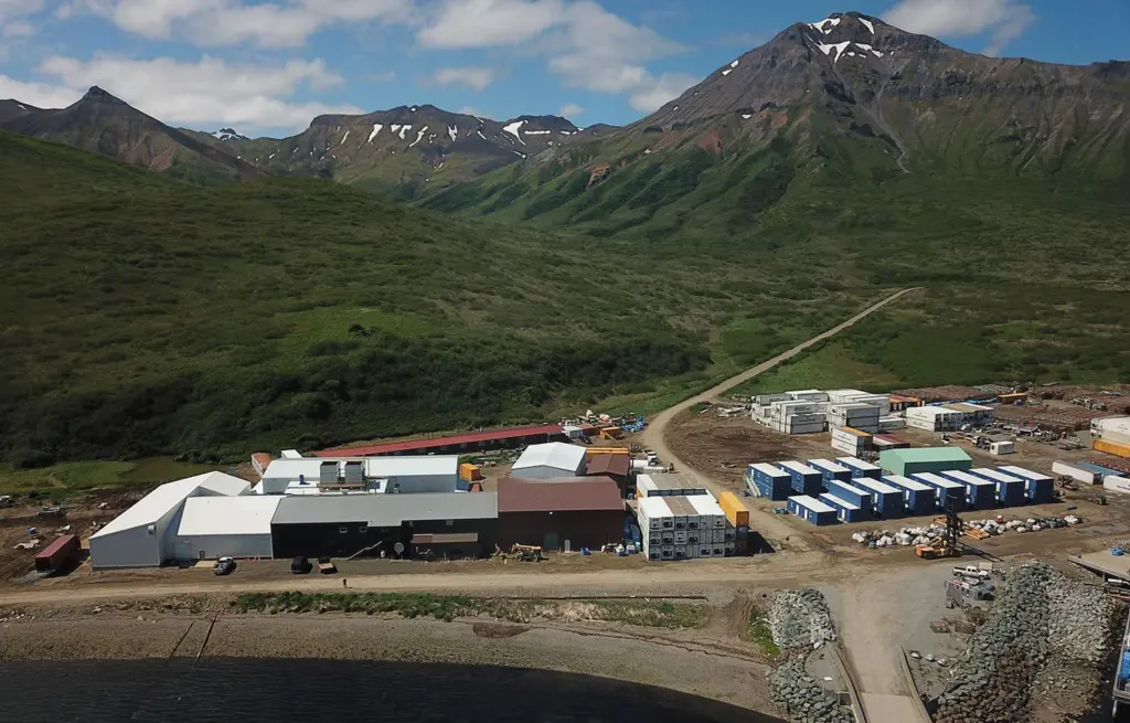 False Pass salmon processing facility