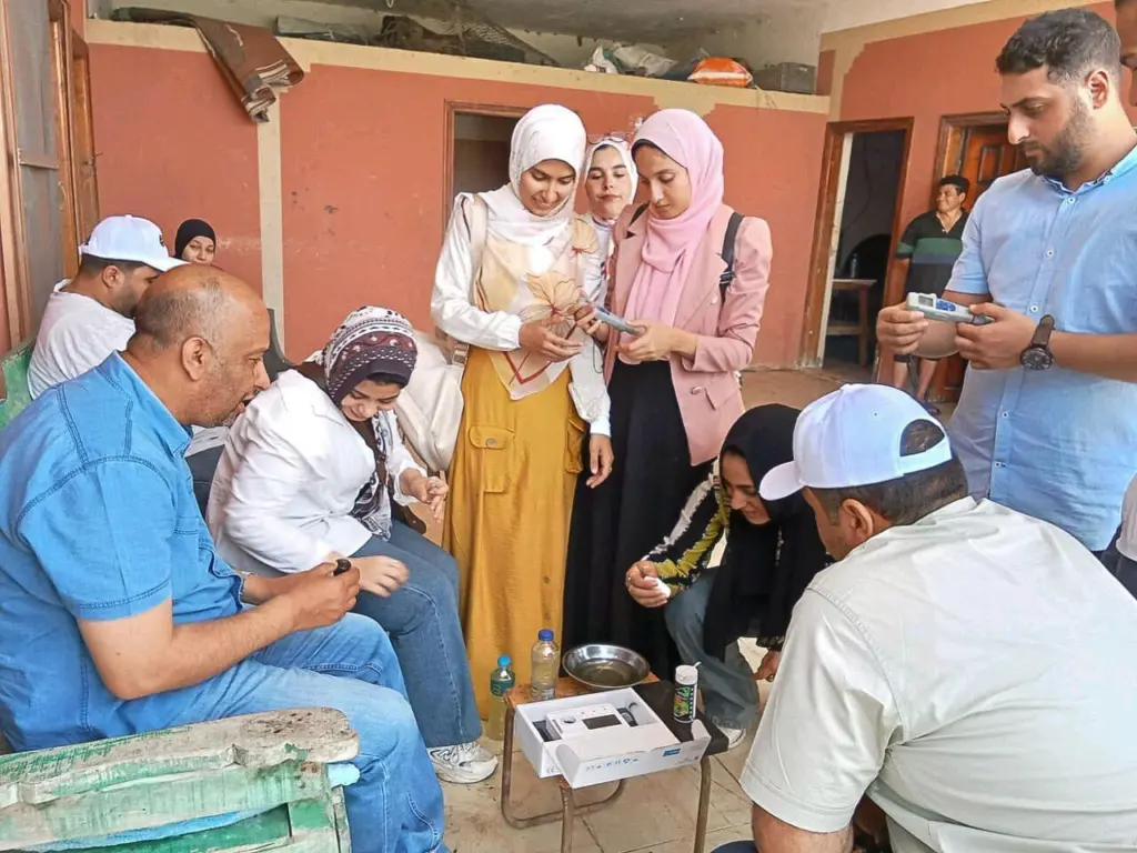 Assessment procedures at a tilapia farm in Egypt