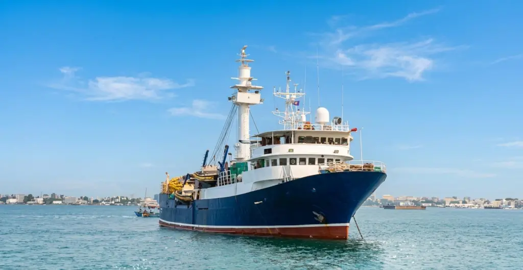 Fishing vessel at sea