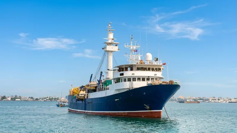 Fishing vessel at sea